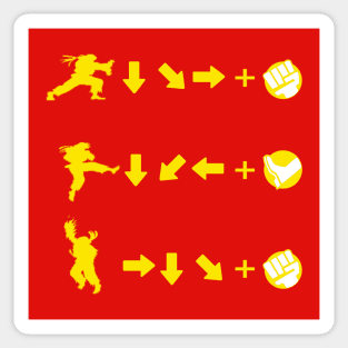 Street Fighter Moves - Ken Masters Sticker